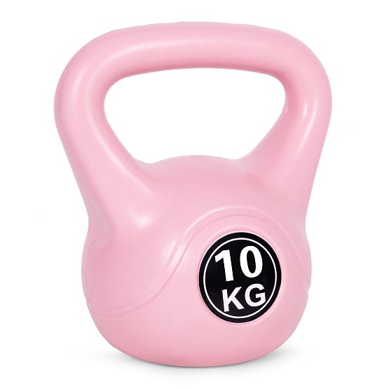Kettlebell utež 10 kg za vadbo roza ModernHome