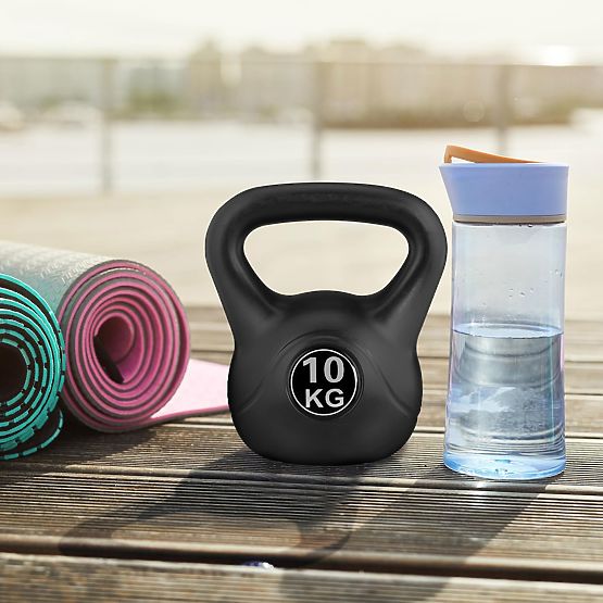 Kettlebell utež 10 kg za vadbo utež krogla teža fitnes ModernHome