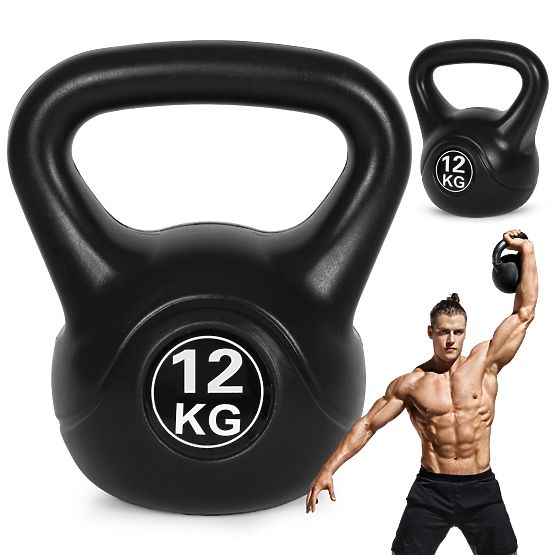 Kettlebell utež 12 kg za vadbo, krogla, utež, obremenitev, fitnes ModernHome