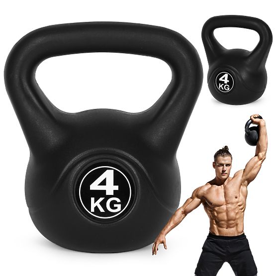 Kettlebell utež 4 kg za vadbo krogla teža fitnes ModernHome