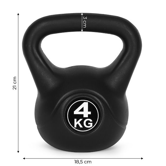 Kettlebell utež 4 kg za vadbo krogla teža fitnes ModernHome