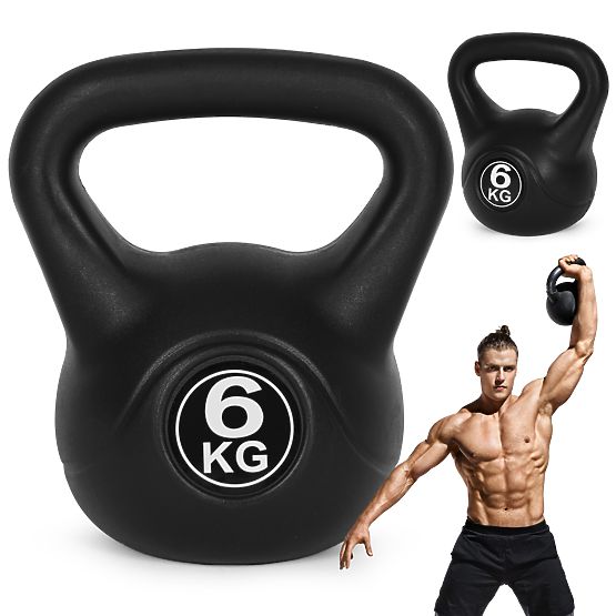 Kettlebell utež 6 kg za vadbo krogla teža fitnes ModernHome
