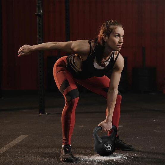 Kettlebell utež 6 kg za vadbo krogla teža fitnes ModernHome