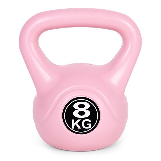 Kettlebell utež 8 kg za vadbo roza ModernHome