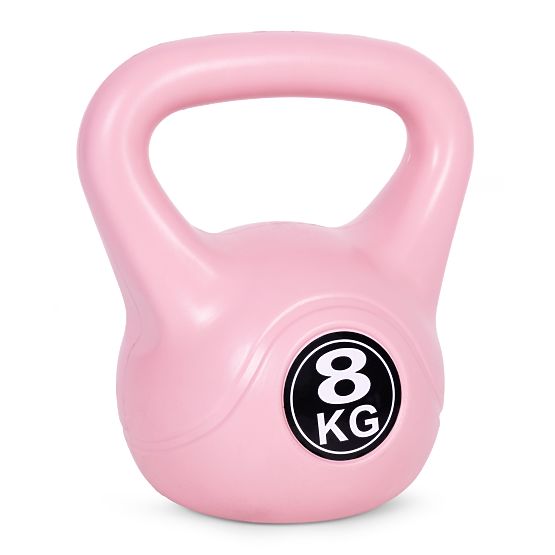 Kettlebell utež 8 kg za vadbo roza ModernHome