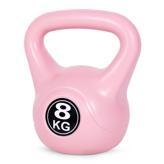 Kettlebell utež 8 kg za vadbo roza ModernHome