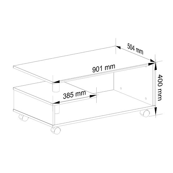 KLUBSKA MIZA NA KOLESIH VINI SONOMA