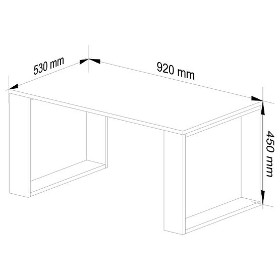 KLUBSKA MIZA NOX HRAST SONOMA / BELA