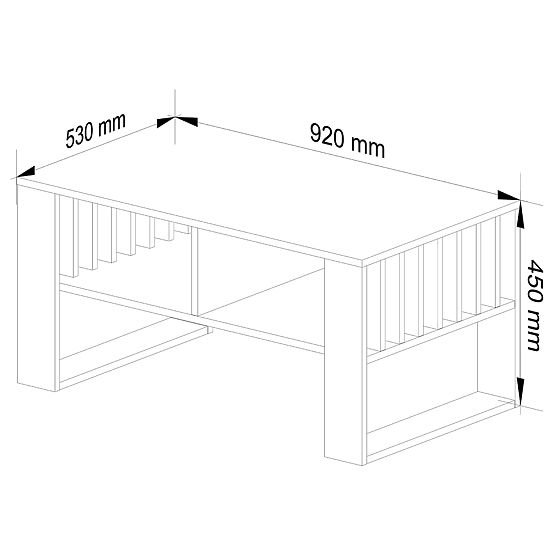 KLUBSKA MIZA ROCKFORD HRAST CRAFT / ČRNA