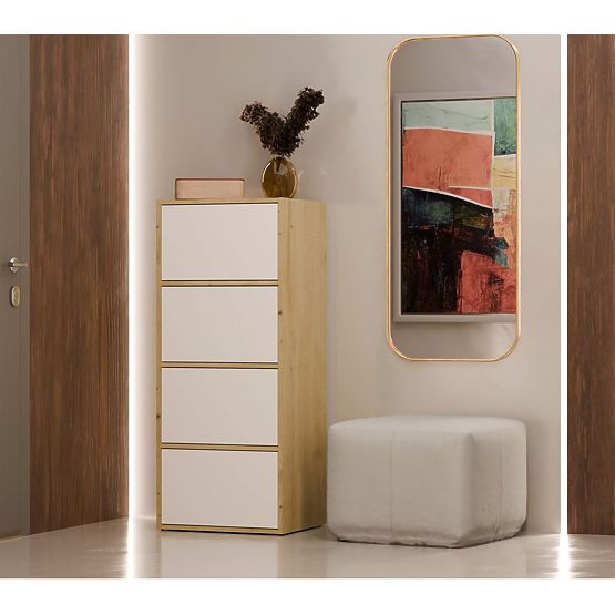 Komoda ALMA Sprednja BELA Korpus HRAST ARTISAN