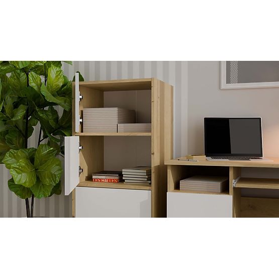 Komoda ALMA Sprednja BELA Korpus HRAST ARTISAN