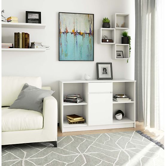 KOMODA B-17 120 cm 1 PREDAL 1 VRATA PK BELA