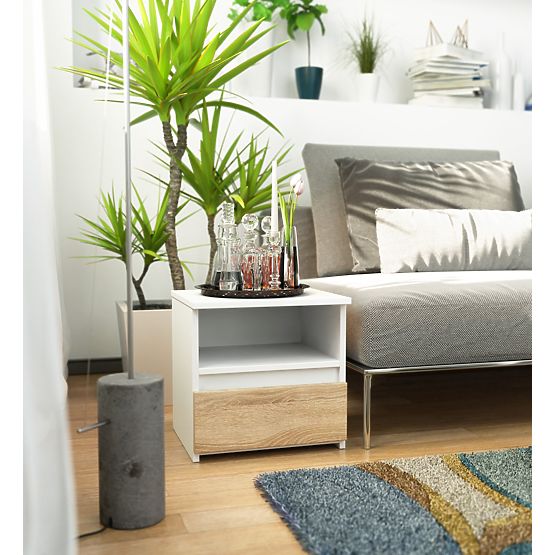 KOMODA CL1 PK BELA / HRAST SONOMA