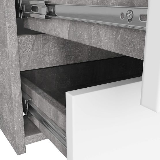 KOMODA CL100 6SZ PK BETON / BELA