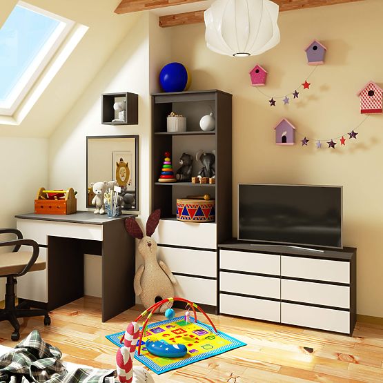 KOMODA CL100 6SZ SIVA / BELA