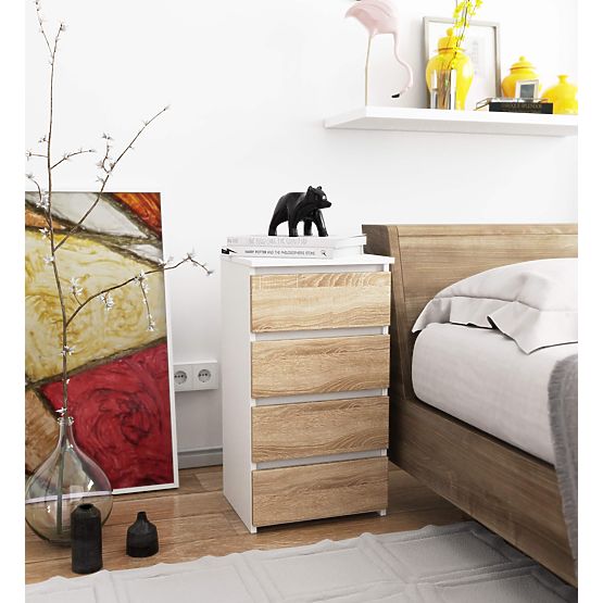 KOMODA CL4 PK BELA / HRAST SONOMA