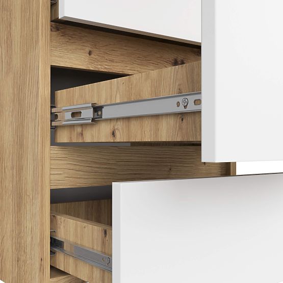 KOMODA CL6 PK HRAST ARTISAN / BELA