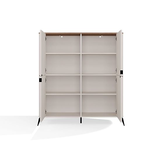 Komoda CORDOBA 4D Kašmir Bež Hrast Castello Omara 4 Vrata 8 Polic Dnevna Soba