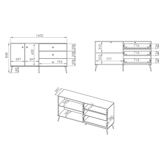 Komoda Forest večja - zelena