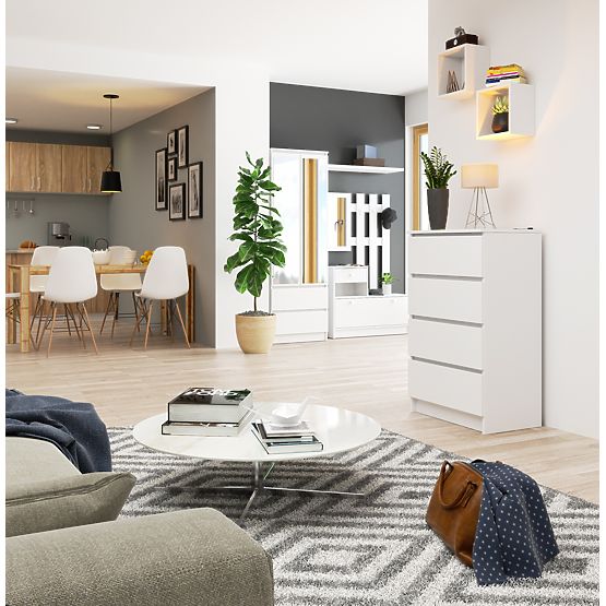 KOMODA K 60 cm 4 PREDALI PK BELA