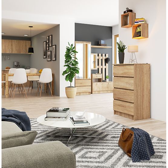 KOMODA K 60 cm 4 PREDALI PK HRAST SONOMA