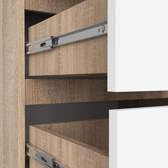 KOMODA K 60 cm 4 PREDALI PK SONOMA / BELA