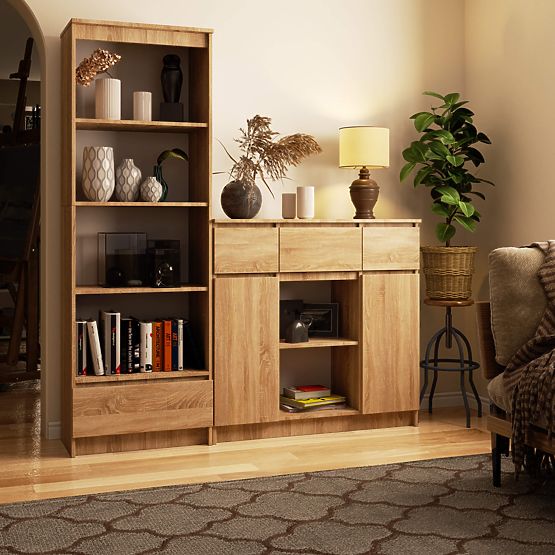 KOMODA K100 2D 3SZ 1P PK HRAST SONOMA