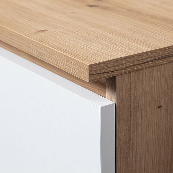 KOMODA K100 2D 3SZ PK HRAST ARTISAN / BELA