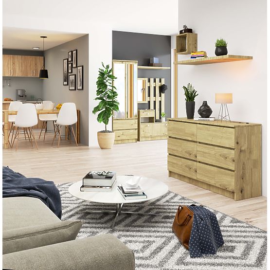 KOMODA K120 6SZ CLP HRAST ARTISAN