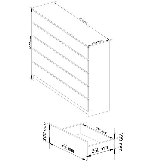 KOMODA K160 10SZ CLP JELŠA