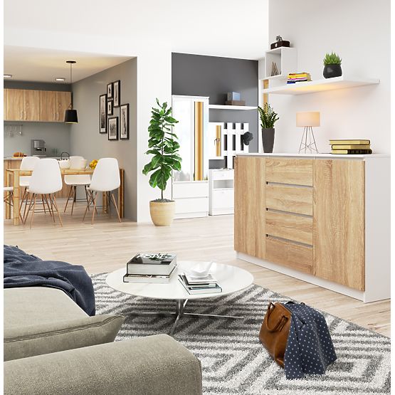 KOMODA K160 2D 4SZ CLP PK BELA / SONOMA