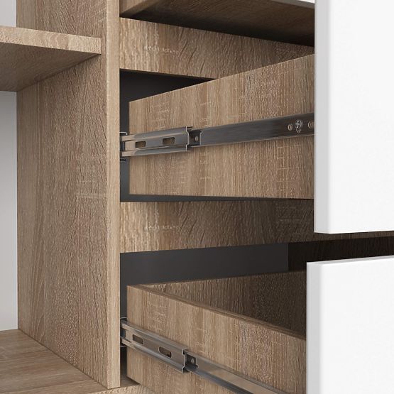 KOMODA K160 2D 4SZ CLP PK HRAST SONOMA / BELA