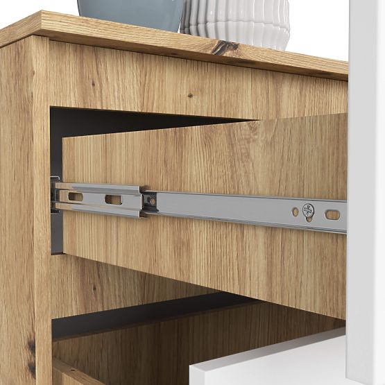 KOMODA K160 4SZ CLP PK HRAST ARTISAN / BELA