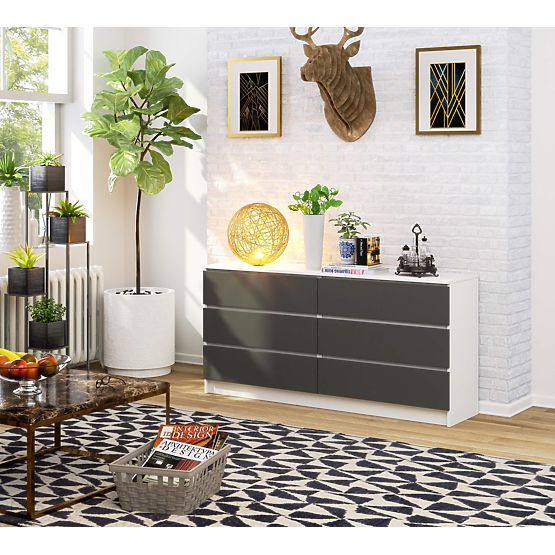 KOMODA K160 6SZ CLP PK BELA / SIVA