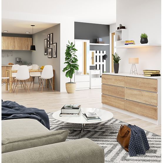 KOMODA K160 6SZ CLP PK BELA / SONOMA