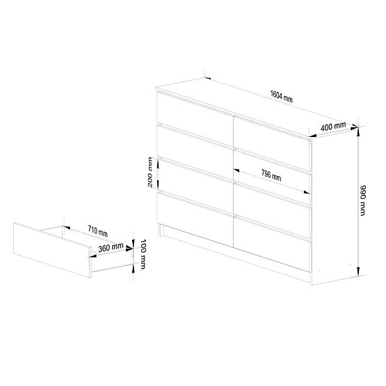 KOMODA K160 8SZ CLP PK BELA / SIVA