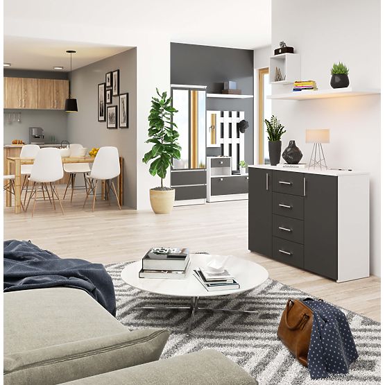 KOMODA K45 PK BELA / GRAFITNO SIVA