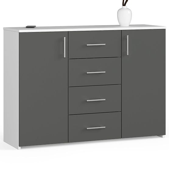 KOMODA K45 PK BELA / GRAFITNO SIVA