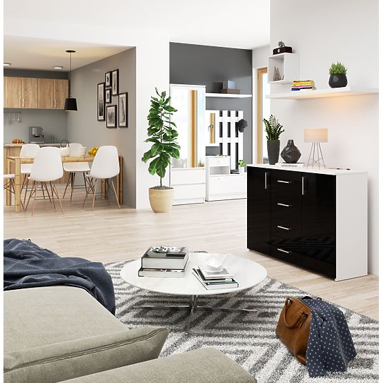 KOMODA K45 PK ČRNI LESK