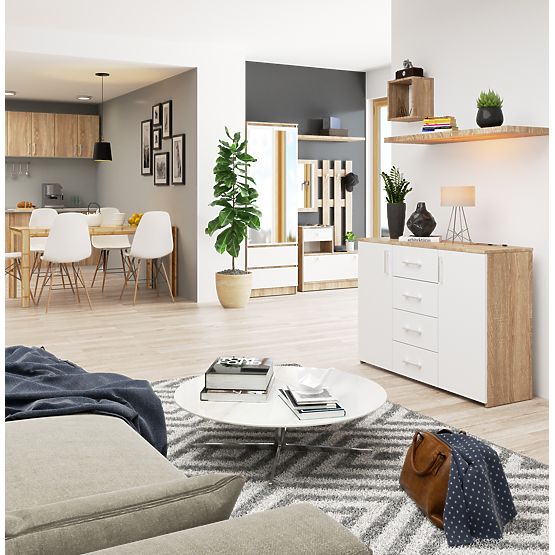 KOMODA K45 PK HRAST SONOMA / BELA