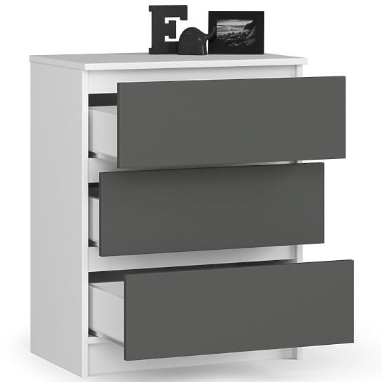 KOMODA K60 3SZ CLP BELA / SIVA