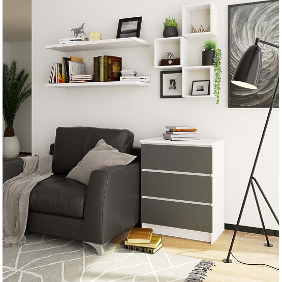 KOMODA K60 3SZ CLP BELA / SIVA