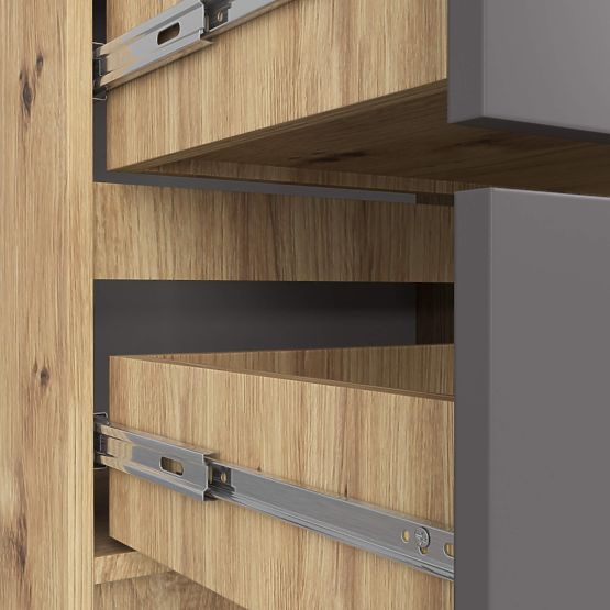 KOMODA K60 4SZ PK HRAST ARTISAN / SIVA