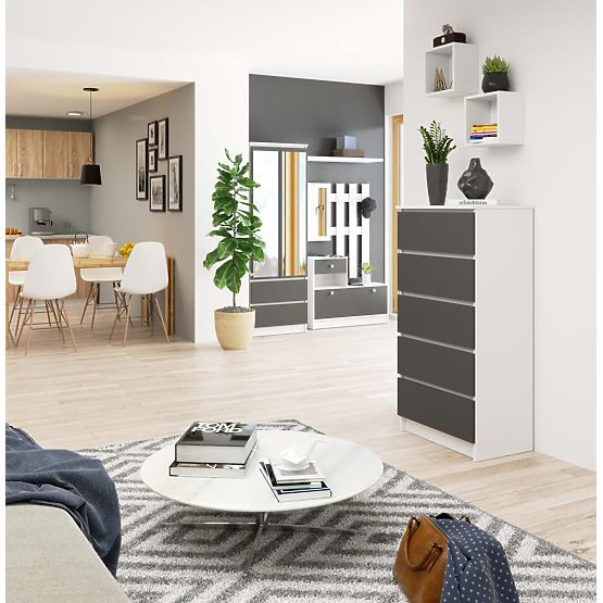 KOMODA K60 5SZ CLP PK BELA / SIVA