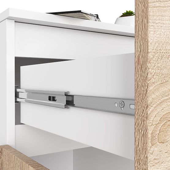 KOMODA K80 2D 1SZ CLP PK BELA / HRAST SONOMA