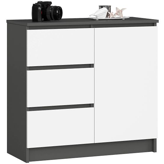 KOMODA K80 JERRY 1D 3SZ PK GRAFITNO SIVA / BELA