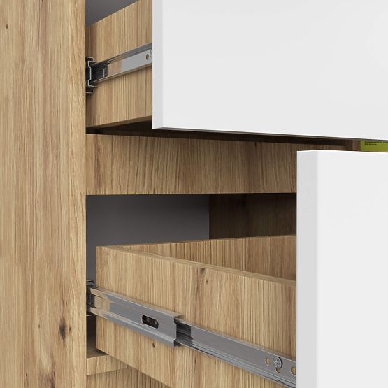 KOMODA K80 JERRY 1D 3SZ PK HRAST ARTISAN / BELA