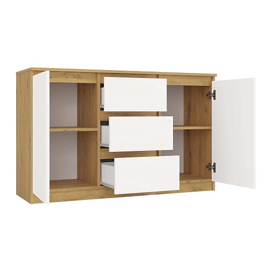 Komoda Malwa 2D3S HRAST ARTISAN BELA