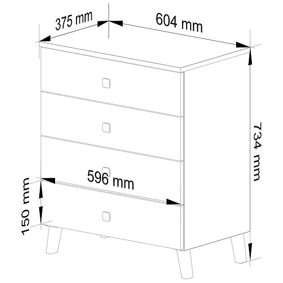 KOMODA MOBI K-04 BELA ČRNA