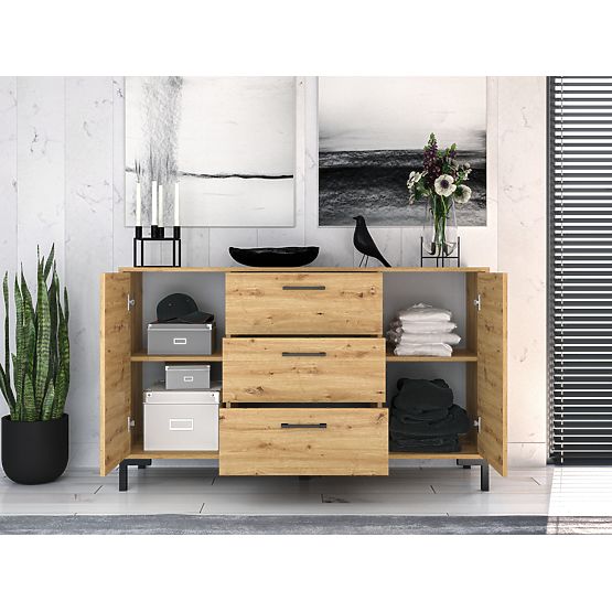 Komoda Nevio - obrtniški hrast